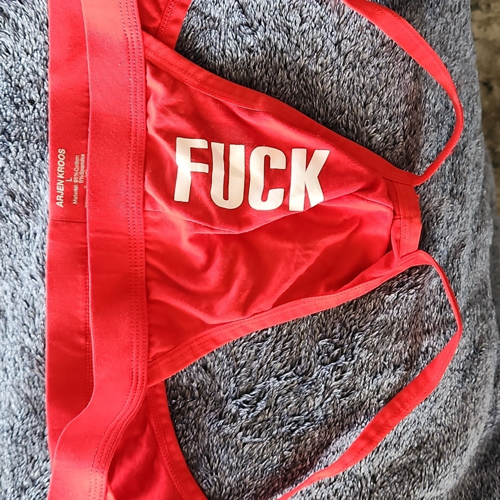 Arjen Kroos red athletic supporter.